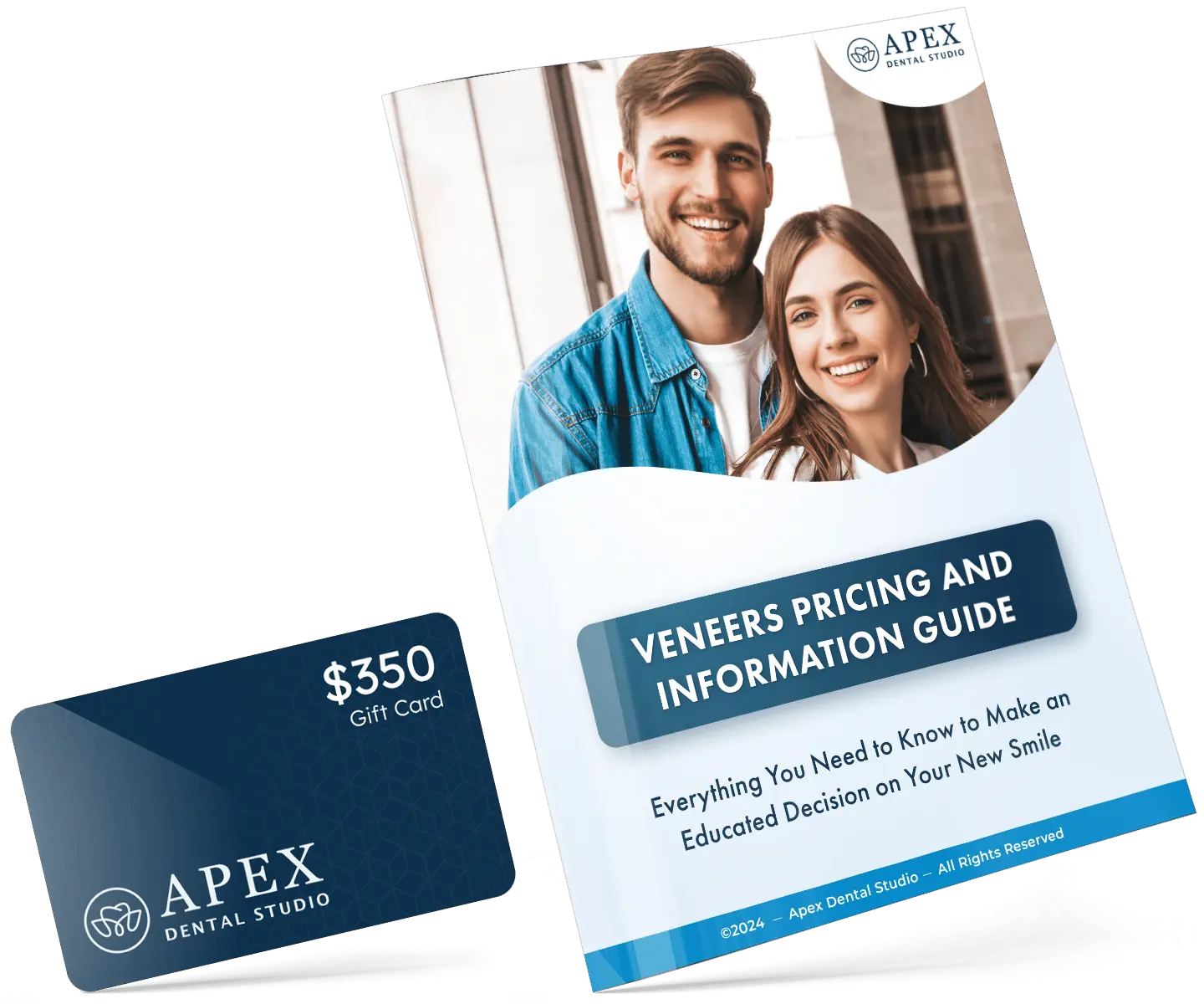 Apex Dental Studio veneers pricing guide with gift card offer